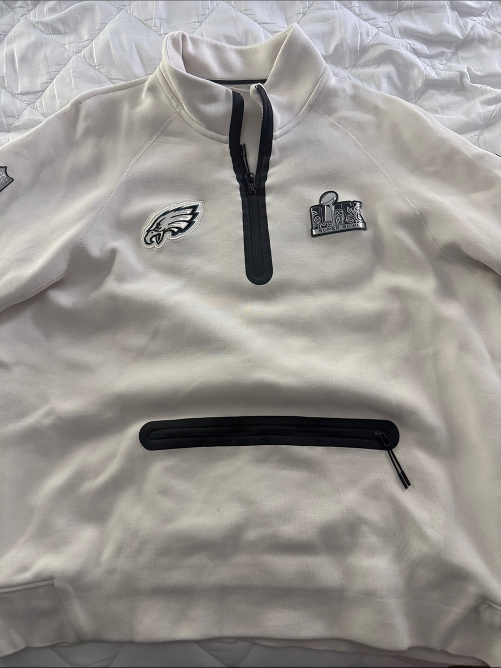 Philadelphia Eagles Media Day Super Bowl Quarter-Zip Pullover